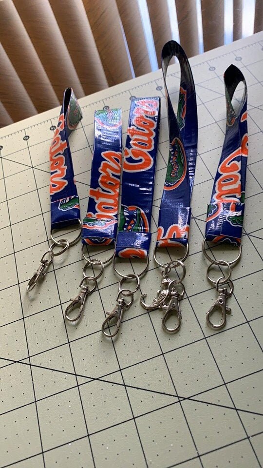 Handmade Wristlets, College Themed Orange and Blue, Go Gators Official