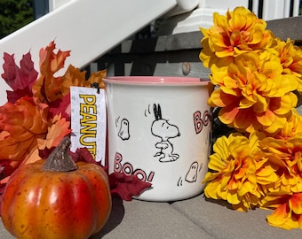 Adorable Pink “Boo!” Snoopy Halloween Mug | Coffew Mug | Tea Mug