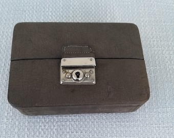 Viktorianischen Nubuck Leder Schmuck-Box