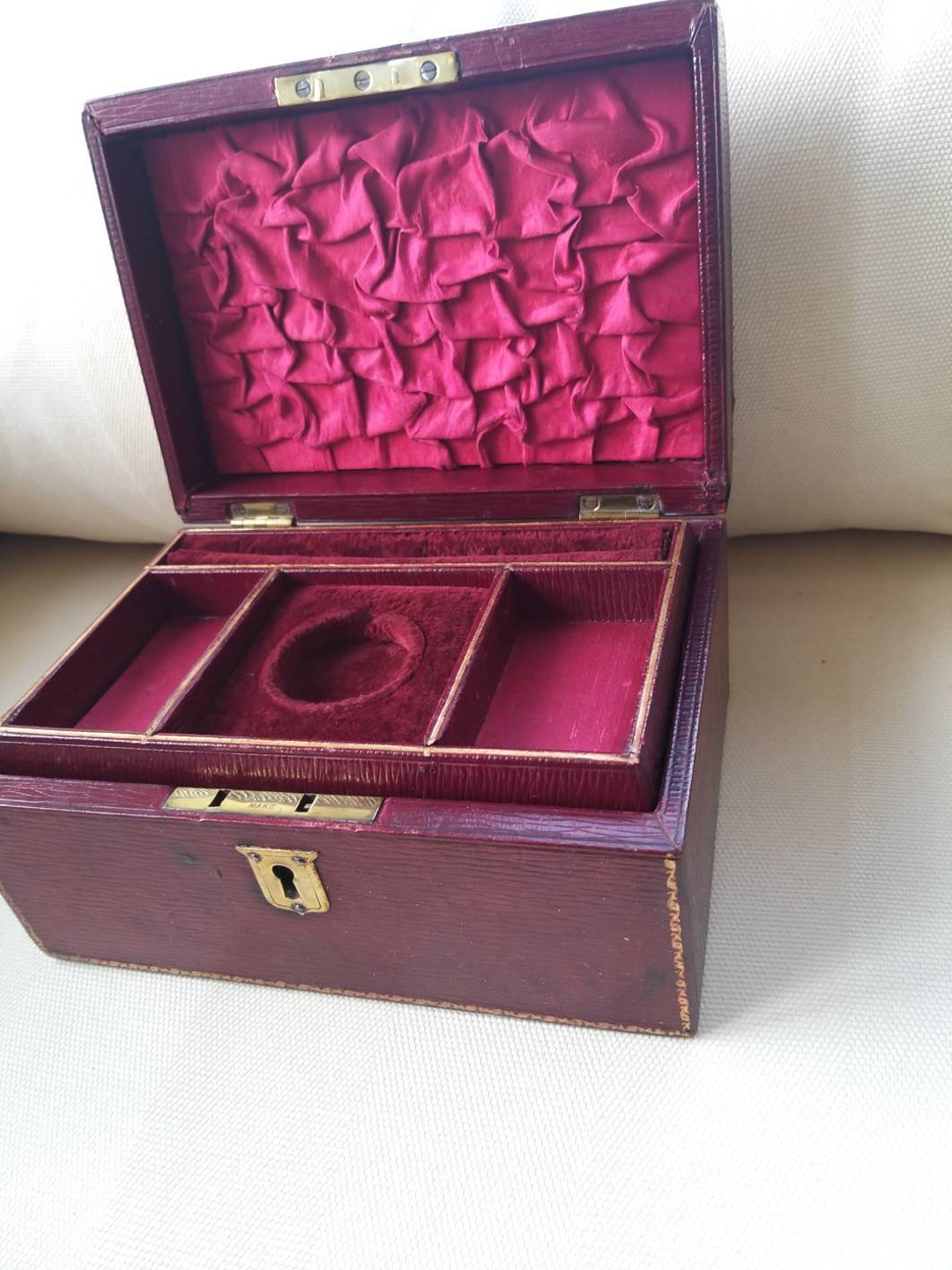 Antique Victorian Jewellery Box Engagement Gift, Anniversary Present or