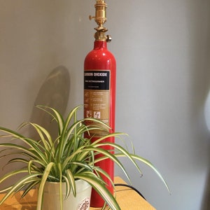 Fire Extinguisher Lamp with Brass Fittings