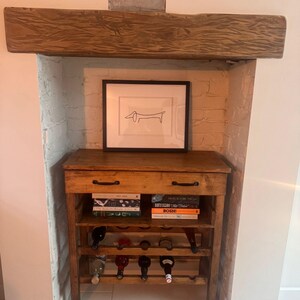 Wooden Console Table and Wine Rack image 2