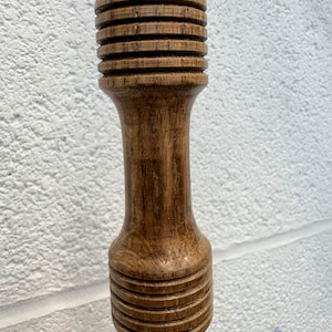 The Dumbells. Hand Turned Wooden Light Pull