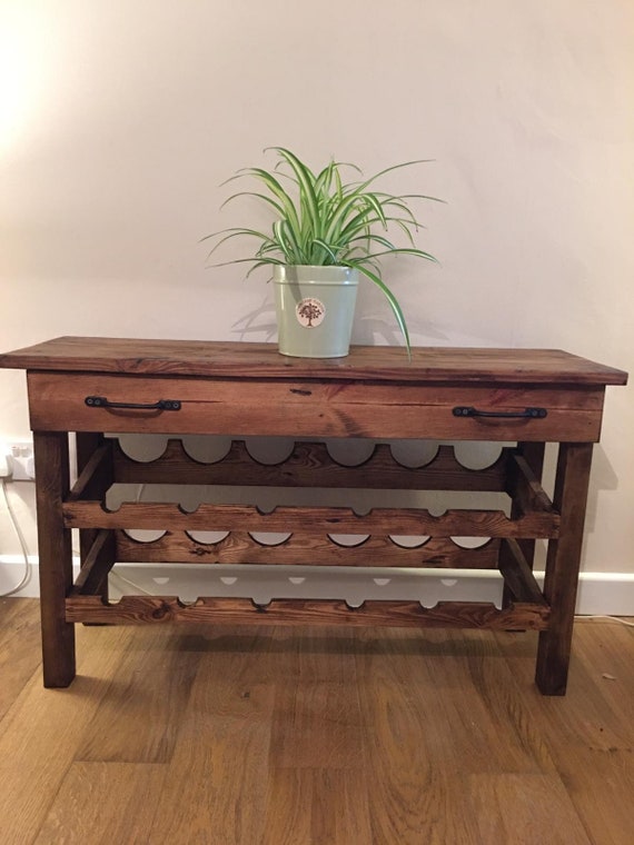 Accent table with wine rack hot sale