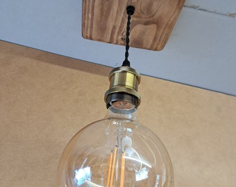 Single Pendant Wooden Plank Light