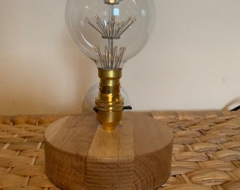 Small Bedside Round Block Lamp