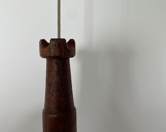 The Rook. Hand Turned Wooden Light Pull