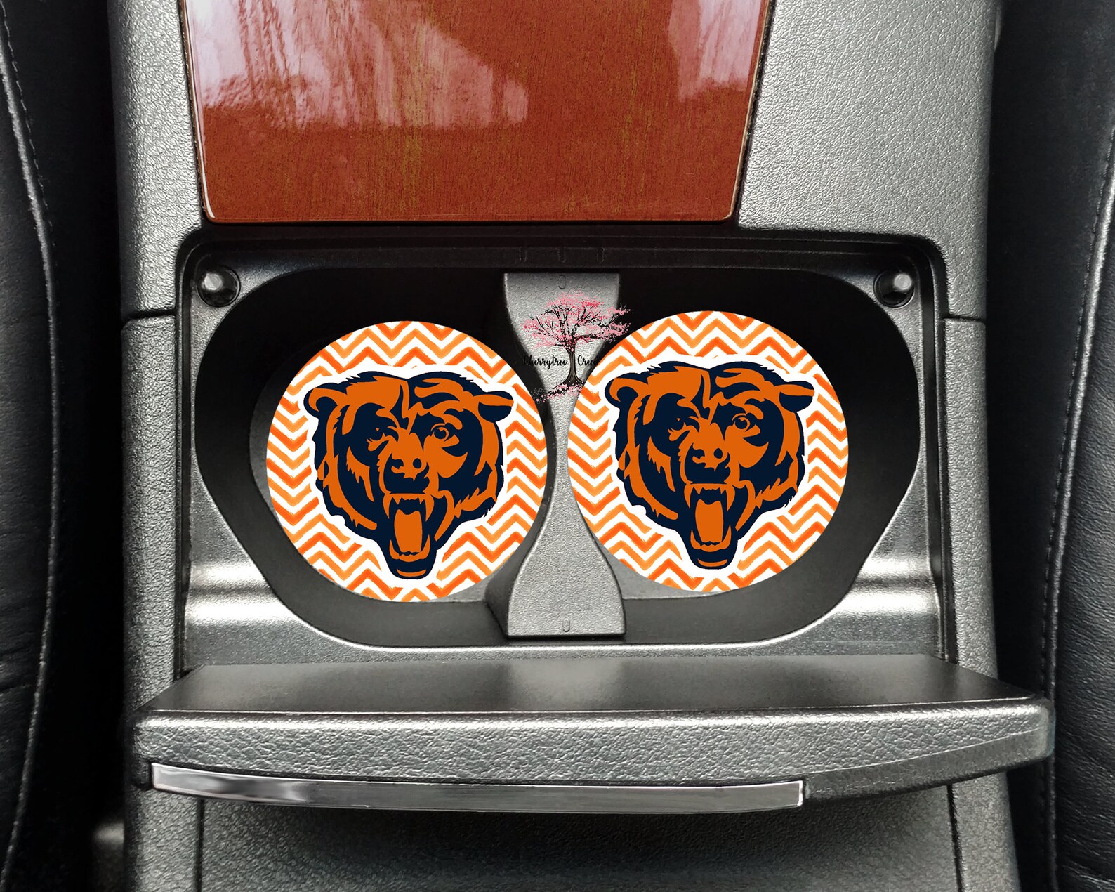 Chicago Bears Football Neoprene Car Coasters Set of Two Etsy