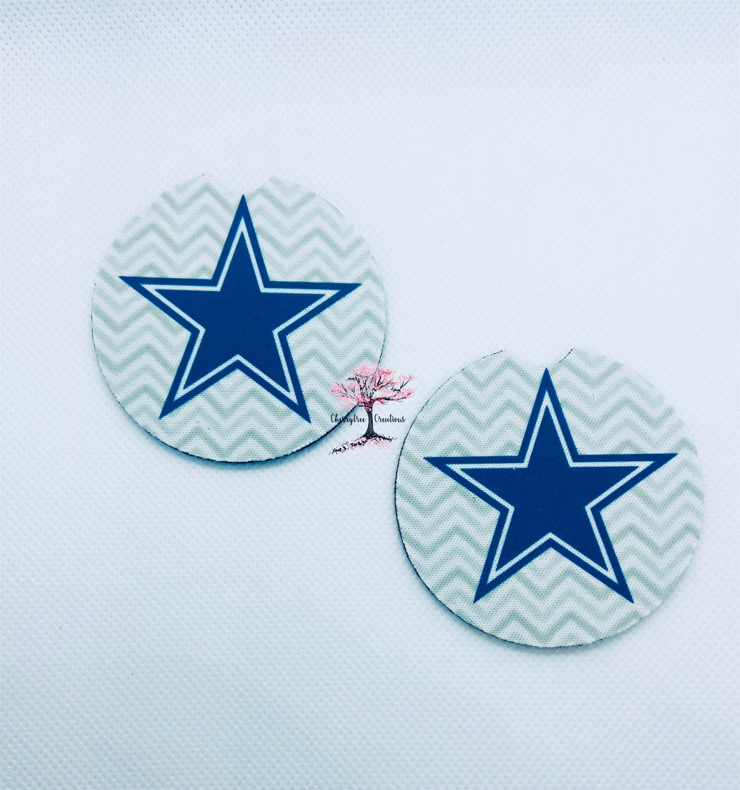 Dallas Cowboys Football Neoprene Car Coasters Set of Two Etsy