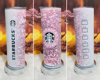 Rose Gold Starbucks 20 oz Insulated Tumbler Hot Cold Drinks| Starbucks style tumbler| Coffee Tumbler| glitter tumbler