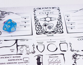 Character Sheet 5e Cleric - Etsy
