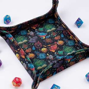 D20 Dice tray Collapsible dice tray Dnd dice rolling tray