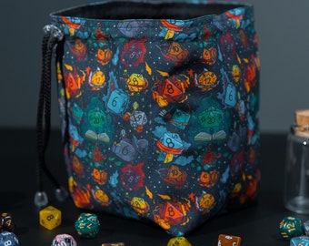 D20 Dice Bag: Large RPG Gaming Pouch with Pockets