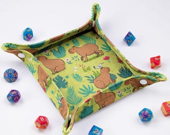 Capybara dice tray, dnd dice tray, nerdy gifts, ttrpg accessories