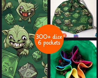 Large dice bag Dnd dice bag pockets Dice goblin bag Dnd gift