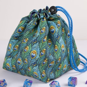 Dnd dice bag pockets Feather dice bag Dnd gifts