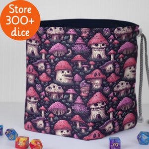 Mushroom dice bag Dnd dice bag pockets
