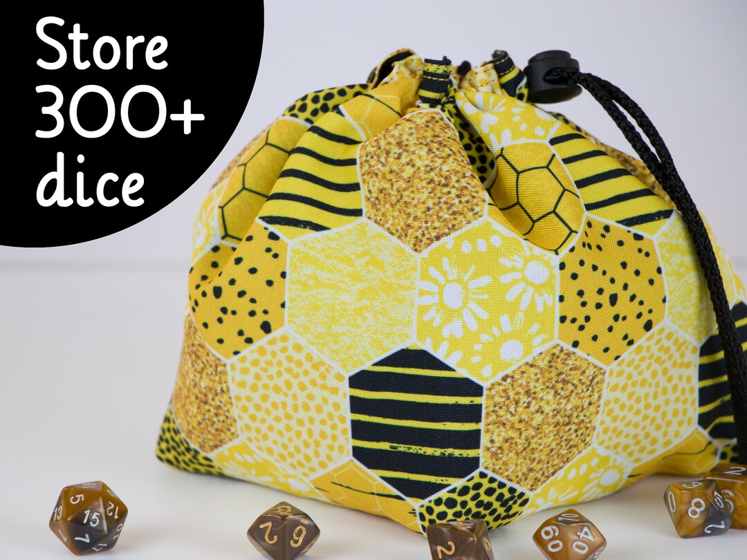 Hello Bees Dice Bag Board Game Storage Nerdy Gifts Etsy