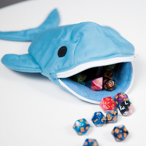 Bolsa de dados de ballena azul, regalos de D&D