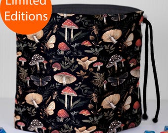Mushroom Dice Bag: Limited Edition DnD Pouch with Pockets