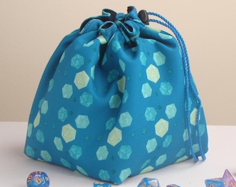 Bolsa para dados con estampado D20, regalo para jugadores de juegos de rol de mesa, estuche para dados de D&D