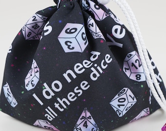 Dnd dice bag pockets Large dice bag Oversized dice bag Dnd travel bag