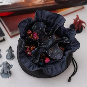 Dnd dice bag pockets Galaxy dice bag Dnd gifts