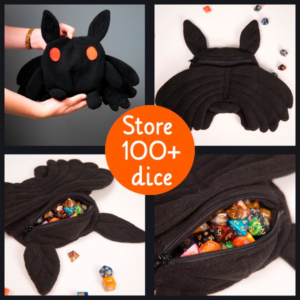 Mothman plush dice bag Dnd dice holder Dnd gifts