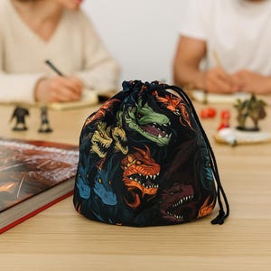 Dragon Dice Bag: Handmade D&D Pouch, RPG Gamer Gift