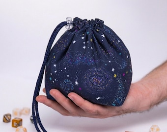 Constellation dice bag, gift for dnd player, dnd dice pouch