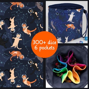 Galaxy dice bag Cats Star constellation dice bag