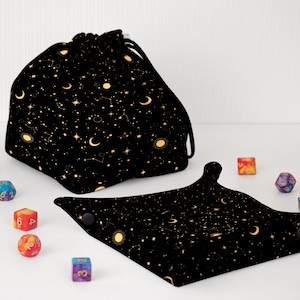 Rolling tray Dnd dice bag Galaxy dnd gifts