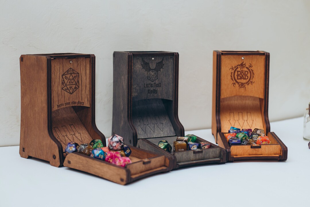 Dice Tower for Board Games Dice Tower With Personalization Etsy