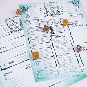 PDF Character Sheet 5e Druid - Etsy