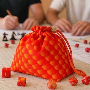 Dragon dice bag, d and d gifts, dnd presents, fantasy dice pouch, handmade dice bag, tabletop RPG accessory, geeky gamer gift