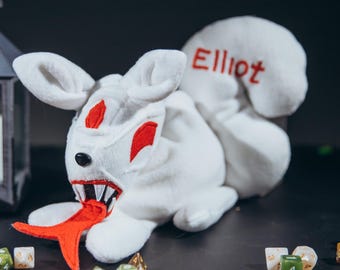 Bolsa de peluche para dados para tu colección de dados, estuche para dados de juegos de rol hecho a mano