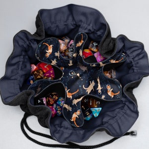 Dnd dice bag Cats Galaxy dice bag pockets Custom dice bag