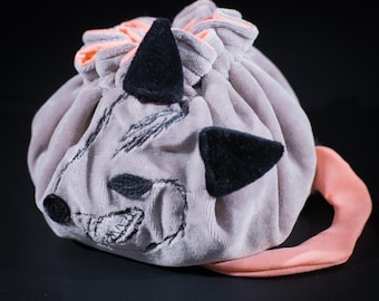 Bolsa para dados de zarigüeya, regalo para jugadores de rol, estuche para D&D hecho a mano