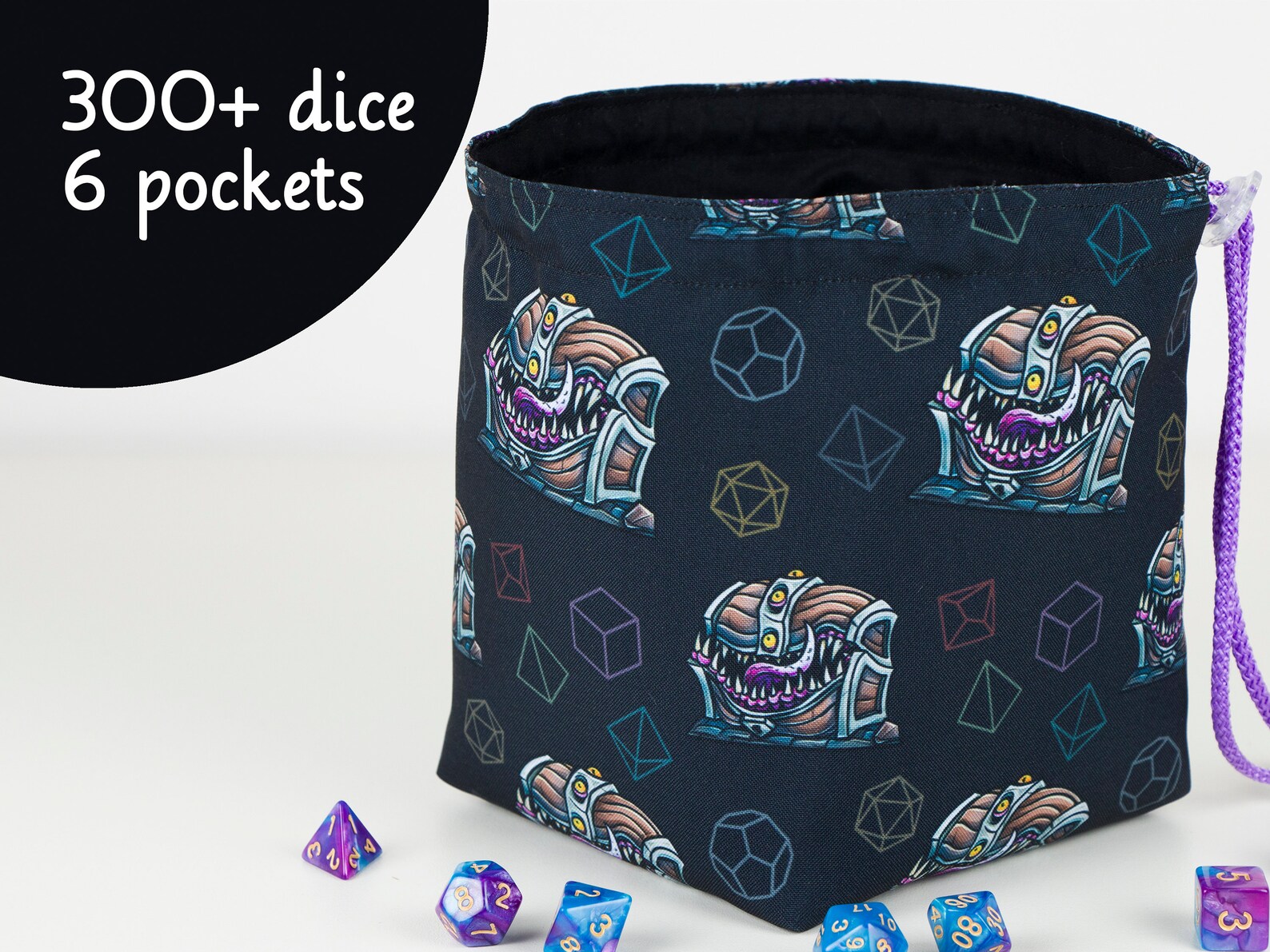 Mimic Chest Dice Bag Pockets Monster Dice Bag Etsy UK