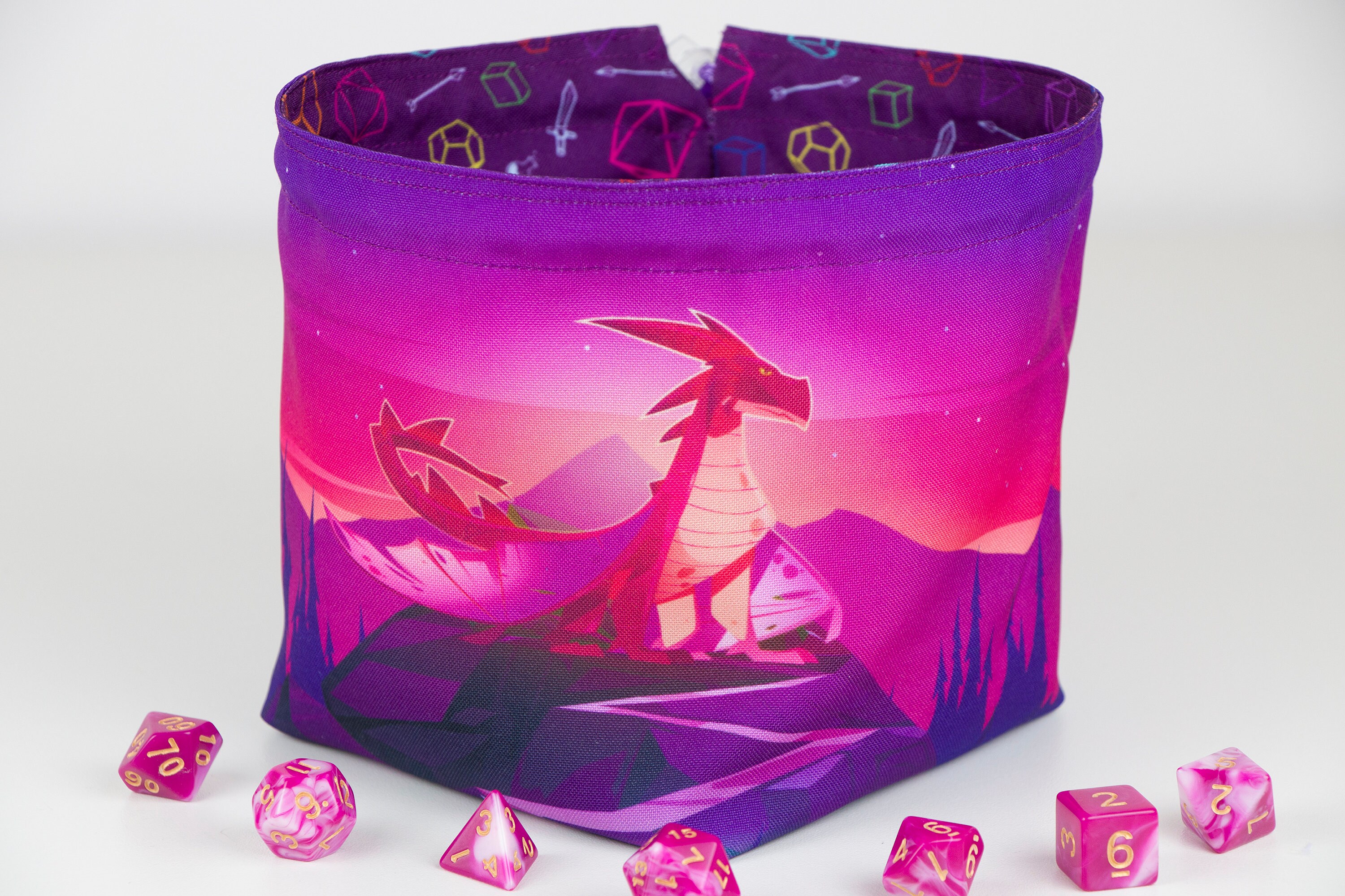 Dragon dice bag Reversible dice bag DND Etsy