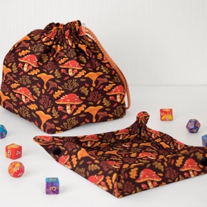 Dice bag mushroom Dnd dice tray Dnd gifts