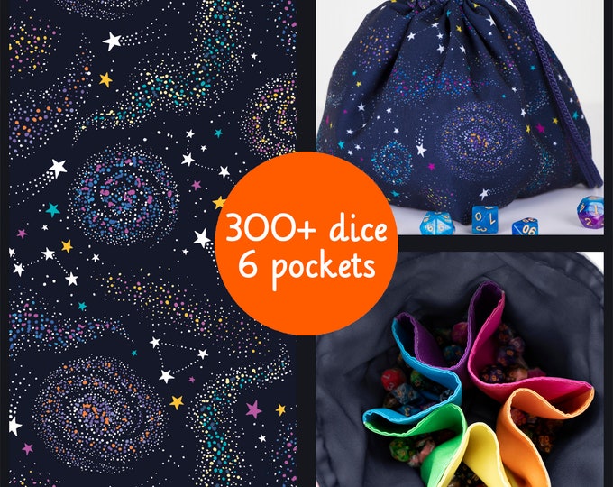 Large dice bag pockets Galaxy dice bag of holding