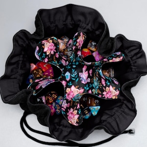 Dice bag pockets Dnd dice bag crystal Occult dice bag dnd