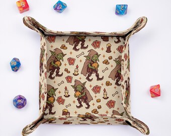 Goblin dice tray, handmade dice tray, dnd player gift, dungeon master gift