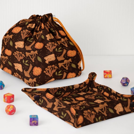 Dnd dice tray, Mushroom dice bag tray, Dnd gifts for men