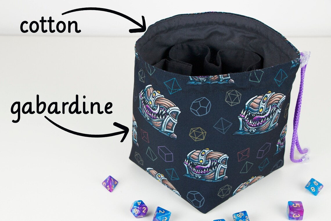 Mimic Chest Dice Bag Pockets Monster Dice Bag Etsy