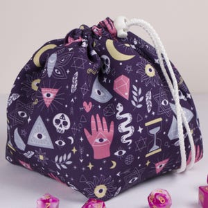 Hexenwürfel Beutel: Okkulter D&D Beutel mit Taschen
