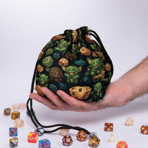 Kobold Würfeltasche, handgemachte Rollenspieltasche, Würfeltasche für den Spieleabend