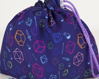 Dnd accessories D20 dice bag pockets Giant dice bag