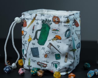 Dnd-Würfelbeutel für deinen Dnd-Charakter, Kordelzug-Würfelbeutel
